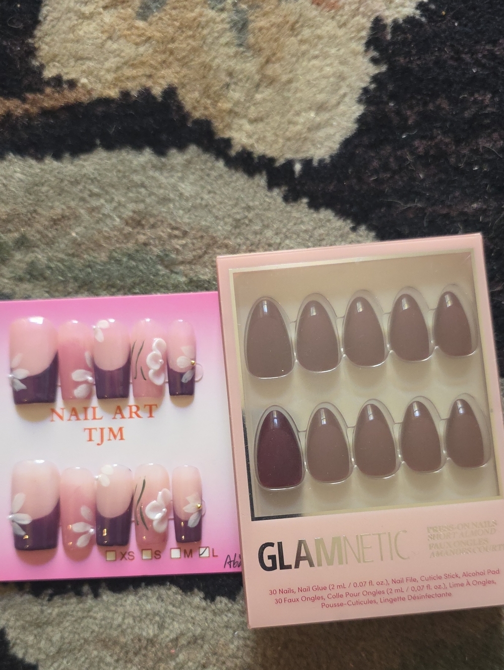 Merlot Press-On Nails - 30 Pack Size Large
